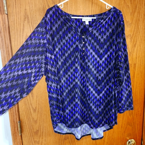 Plus Size 3X 3/4 Sleeve Blouse - Picture 1 of 7